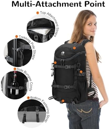 Black 30l waterproof hiking backpack — photo 4