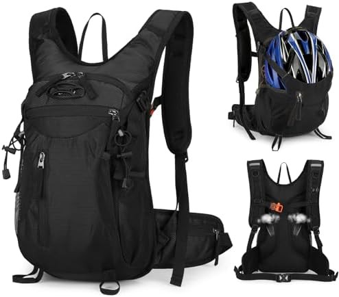 Black 15l waterproof cycling backpack