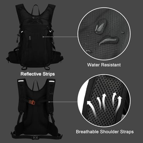 Black 15l waterproof cycling backpack — photo 3
