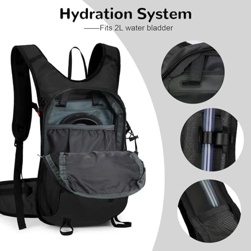 Black 15l waterproof cycling backpack — photo 5
