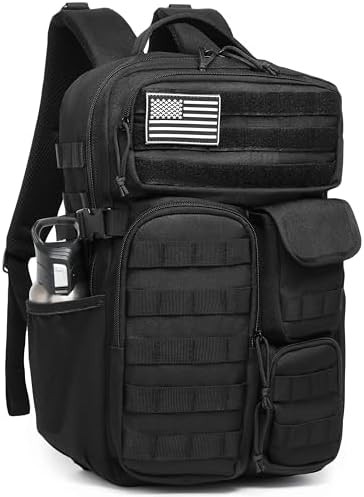 Waterproof tactical hiking pack 25L black