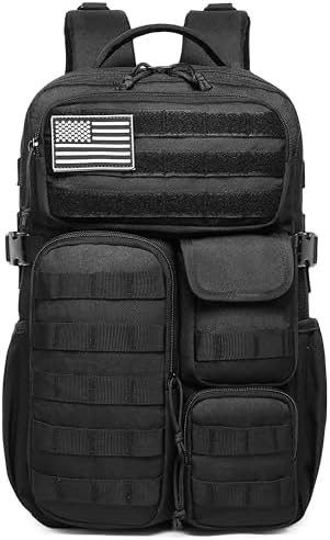 Waterproof tactical hiking pack 25L black — photo 3