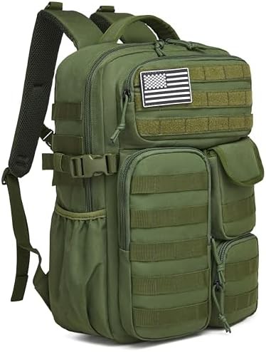 Army green waterproof tactical backpack 25L