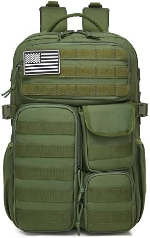 Army green waterproof tactical backpack 25L — photo 3