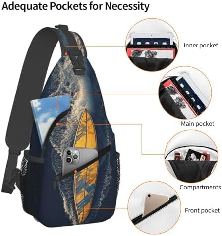 Travel hiking surfboard sling backpack — photo 3