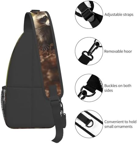 Raccoon graphic crossbody sling daypack — photo 4