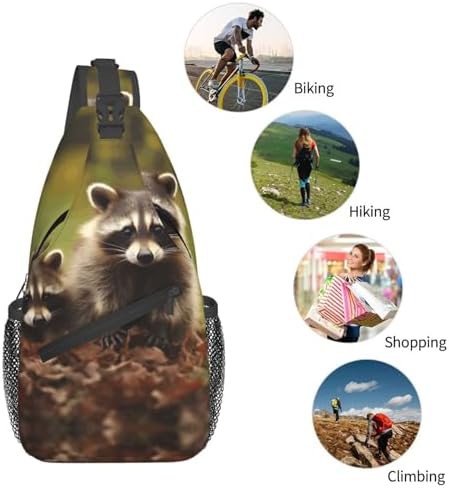 Raccoon graphic crossbody sling daypack — photo 5