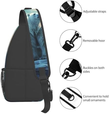 Polar bears northern lights sling daypack — photo 4