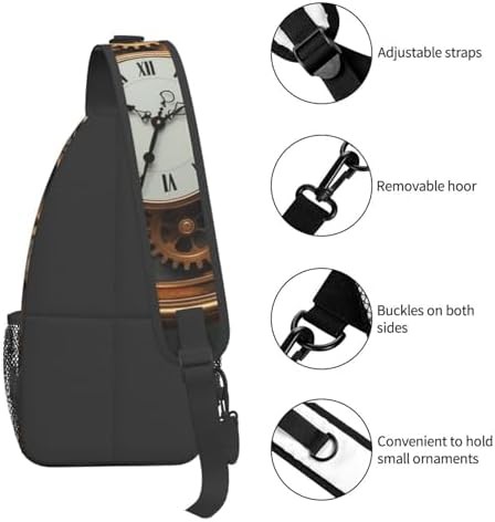 Rusty steampunk clock sling daypack — photo 4