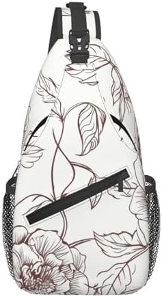 Floral rose sling backpack travel daypack