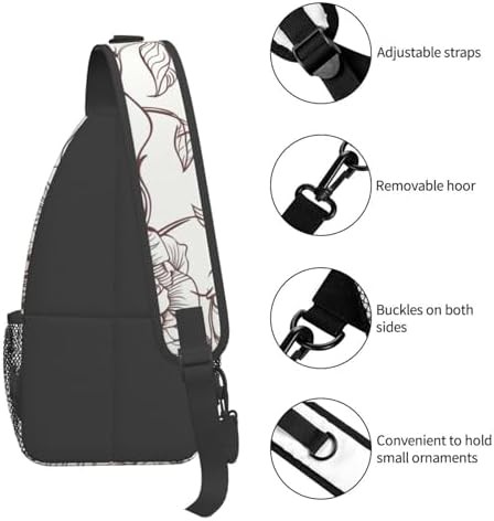 Floral rose sling backpack travel daypack — photo 4