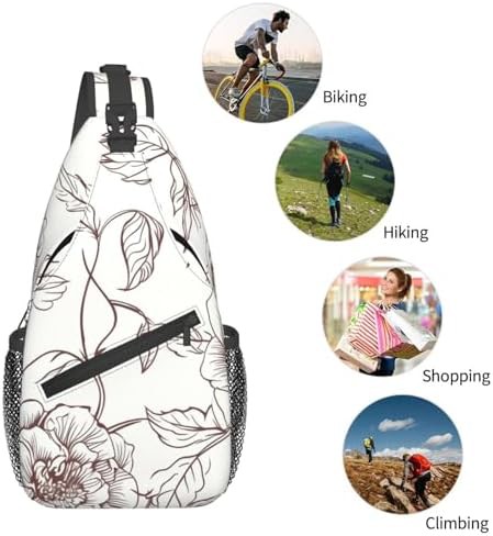 Floral rose sling backpack travel daypack — photo 5
