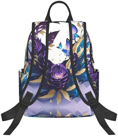 Purple butterfly print hiking daypack — photo 3