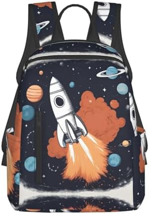 Space print traveling outdoor backpack