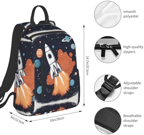 Space print traveling outdoor backpack — photo 4