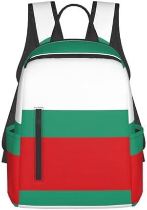 Bulgarian flag print hiking backpack