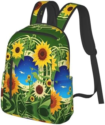 Sunflower pattern print hiking camping daybag — photo 2