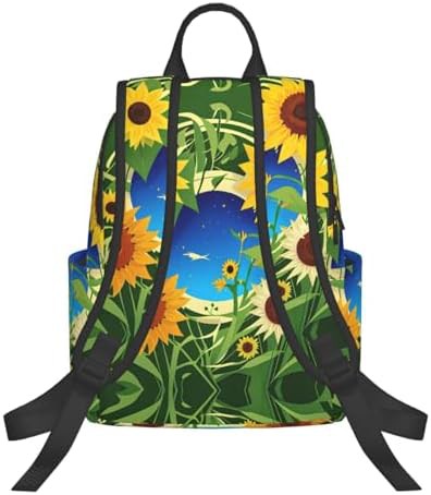 Sunflower pattern print hiking camping daybag — photo 3