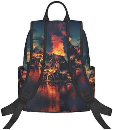 Volcano print camping hiking backpack — photo 3