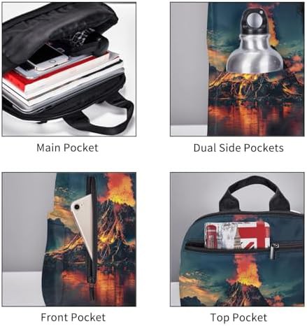 Volcano print camping hiking backpack — photo 5