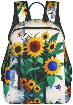 Sunflower bee print hiking backpack