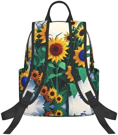 Sunflower bee print hiking backpack — photo 3
