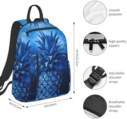 Blue pineapple print hiking day bag — photo 4