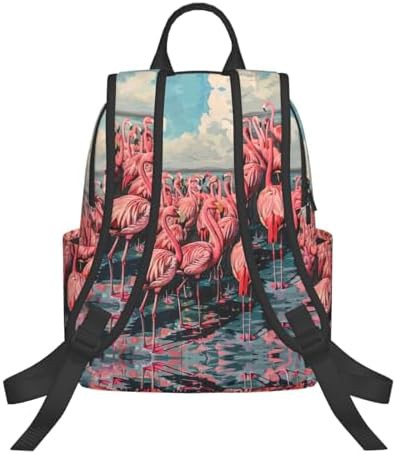 Flamingo print hiking camping daypack — photo 3