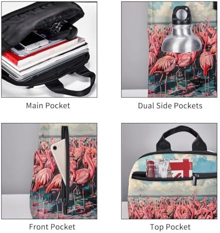 Flamingo print hiking camping daypack — photo 5