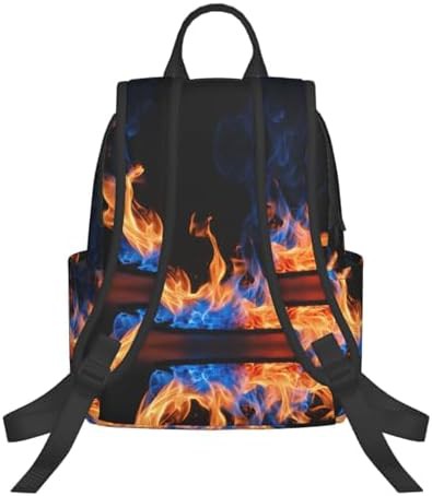 Blue flame print hiking backpack — photo 3