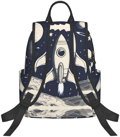 Rocket space print hiking backpack — photo 3