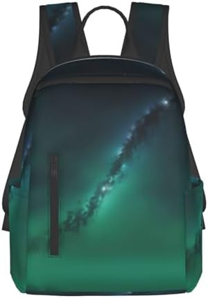Galaxy green print hiking daypack