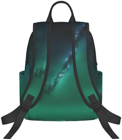 Galaxy green print hiking daypack — photo 3