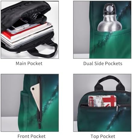 Galaxy green print hiking daypack — photo 5