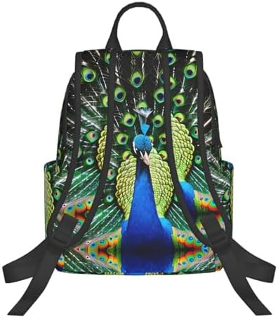 Fresh peacock print hiking camping daypack — photo 3