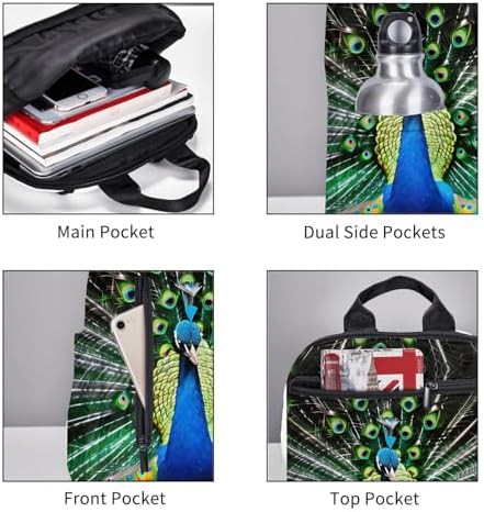 Fresh peacock print hiking camping daypack — photo 5