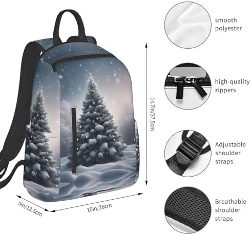 Christmas tree snow print hiking pack — photo 4