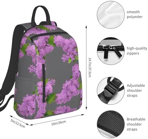 Framing lilac flowers blossom daypack — photo 4