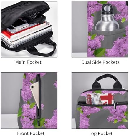 Framing lilac flowers blossom daypack — photo 5