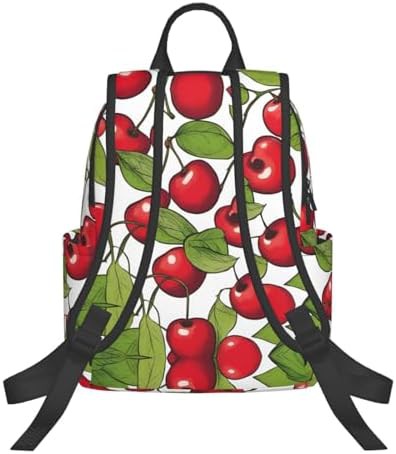 Red cherry print hiking backpack — photo 3