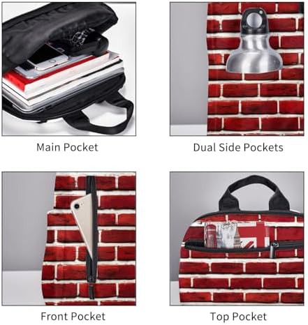 Brick red stone texture daypack — photo 5