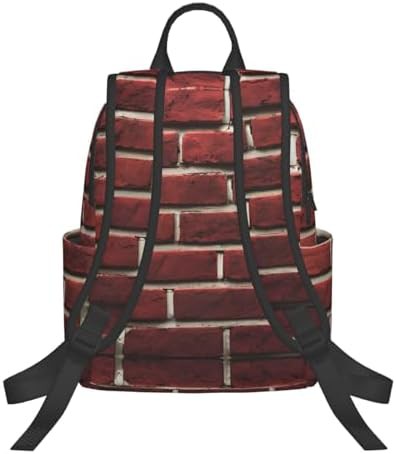 Brick red stone pattern backpack — photo 3