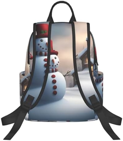 Christmas snowman print hiking backpack — photo 3