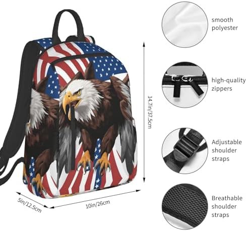 USA eagle flag hiking daypack — photo 4