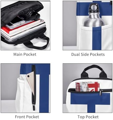 Finnish flag print hiking camping backpack — photo 5