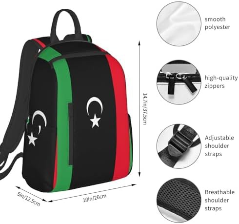 Libyan flag print hiking daypack — photo 4