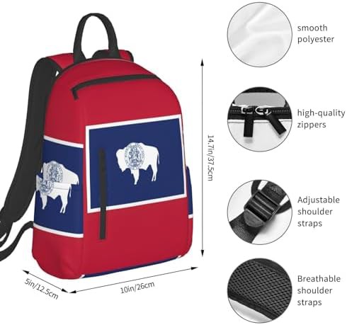 Wyoming state flag hiking backpack — photo 4