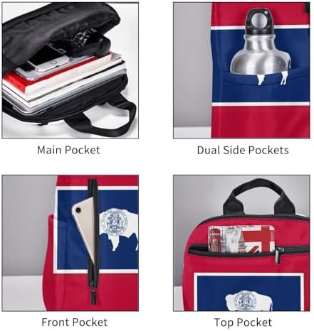 Wyoming state flag hiking backpack — photo 5
