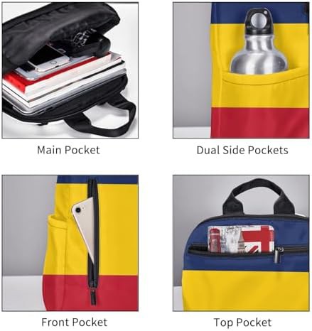 Flag of Chad print hiking backpack — photo 5