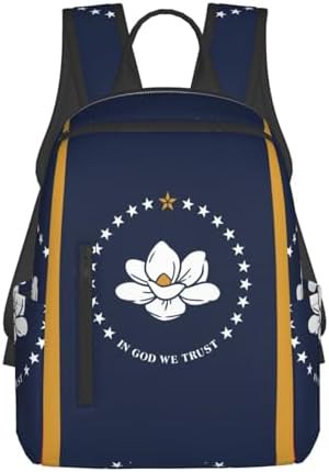 Mississippi flag print outdoor travel backpack